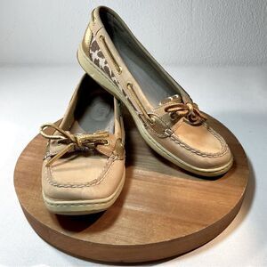 Sperry - Angelfish gold leopard Boat Shoes 9
